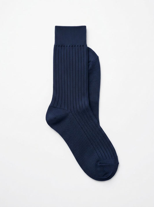 Mercerized Cotton Ribbed Socks